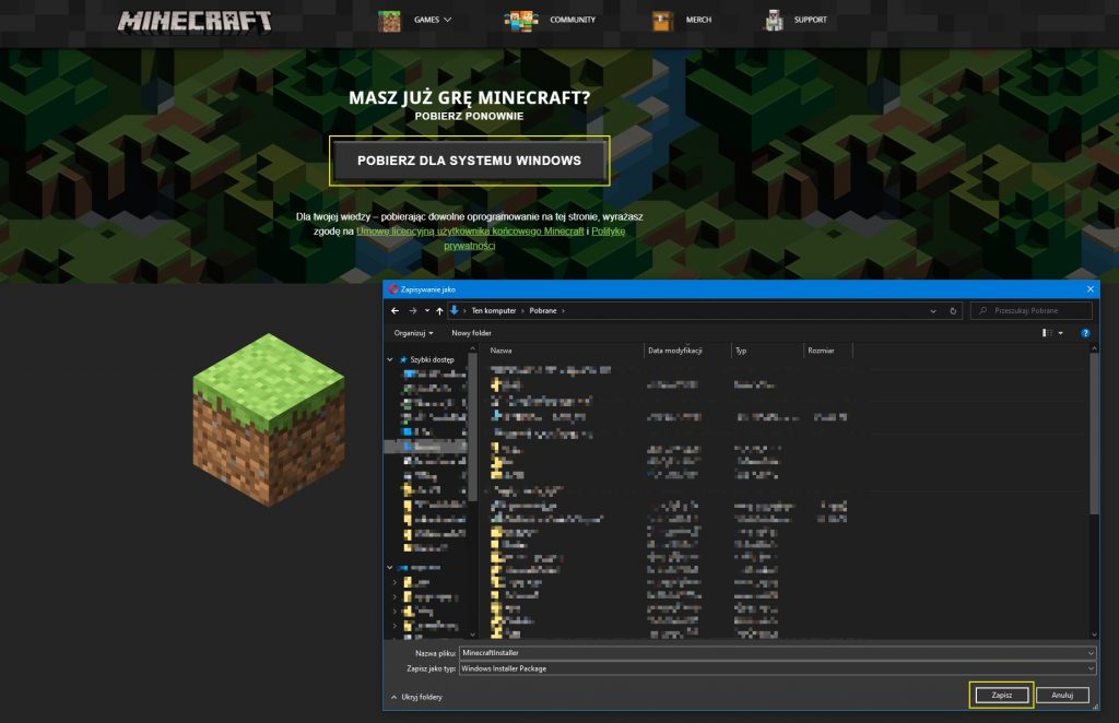 Jak pobrać Minecrafta Java Edition