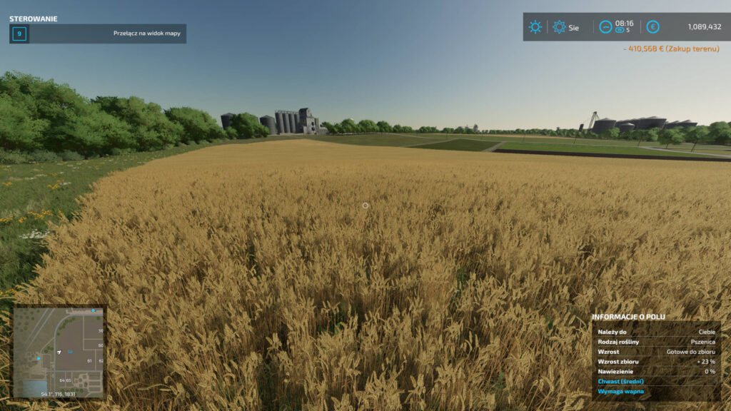 Pole pszenicy Farming Simulator 22