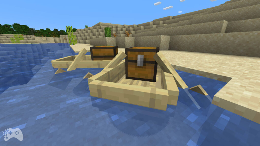 łódka ze skrzynią Minecraft