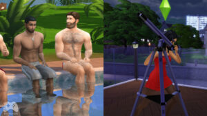 Owłosienie ciała i mały teleskop w aktualizacji do The Sims 4