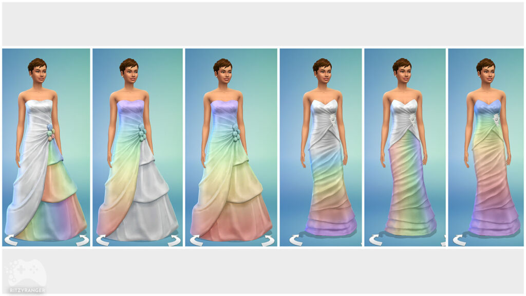 tęczowe sukienki aktualizacja The Sims 4 czerwiec 2022