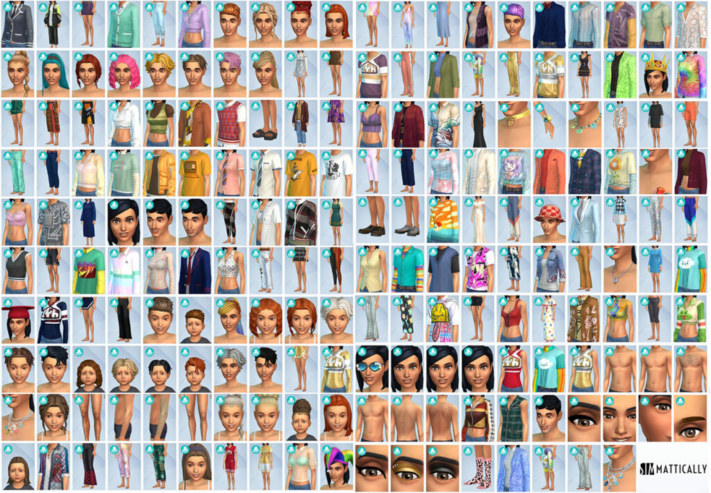 Przegląd ubrań z The Sims 4 Licealne lata