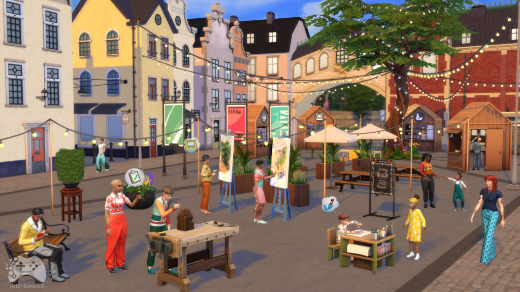 the sims 4 dochodowe hobby miasto europejskie