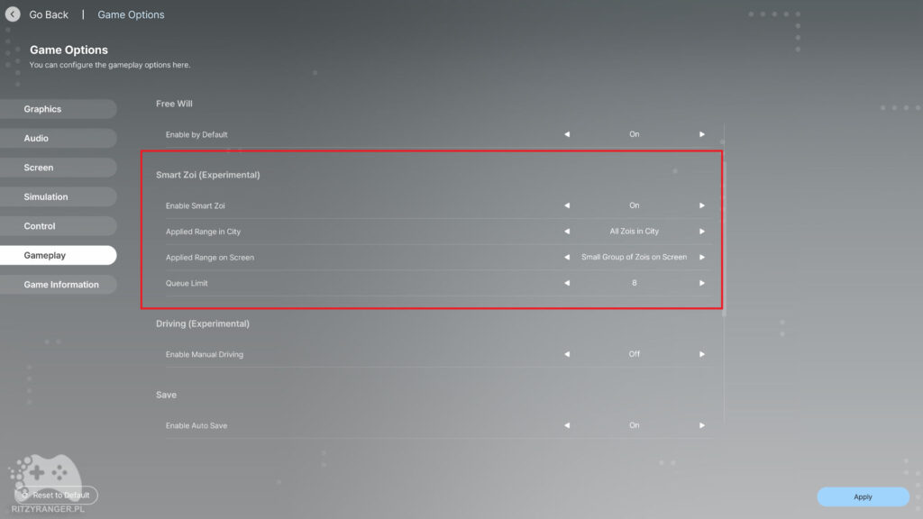 Smart InZOI - jak włączyć