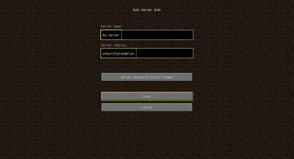 Jak dodać serwer Minecraft - nazwa i adres Wprowadzenie adresu i nazwy serwer Minecraft