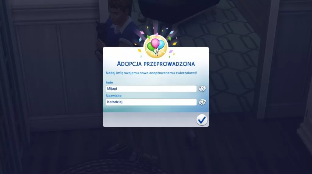 Adopcja zwierzaka w The Sims 4