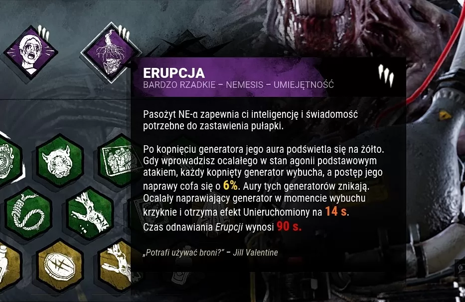 dbd umiejetnosc erupcja