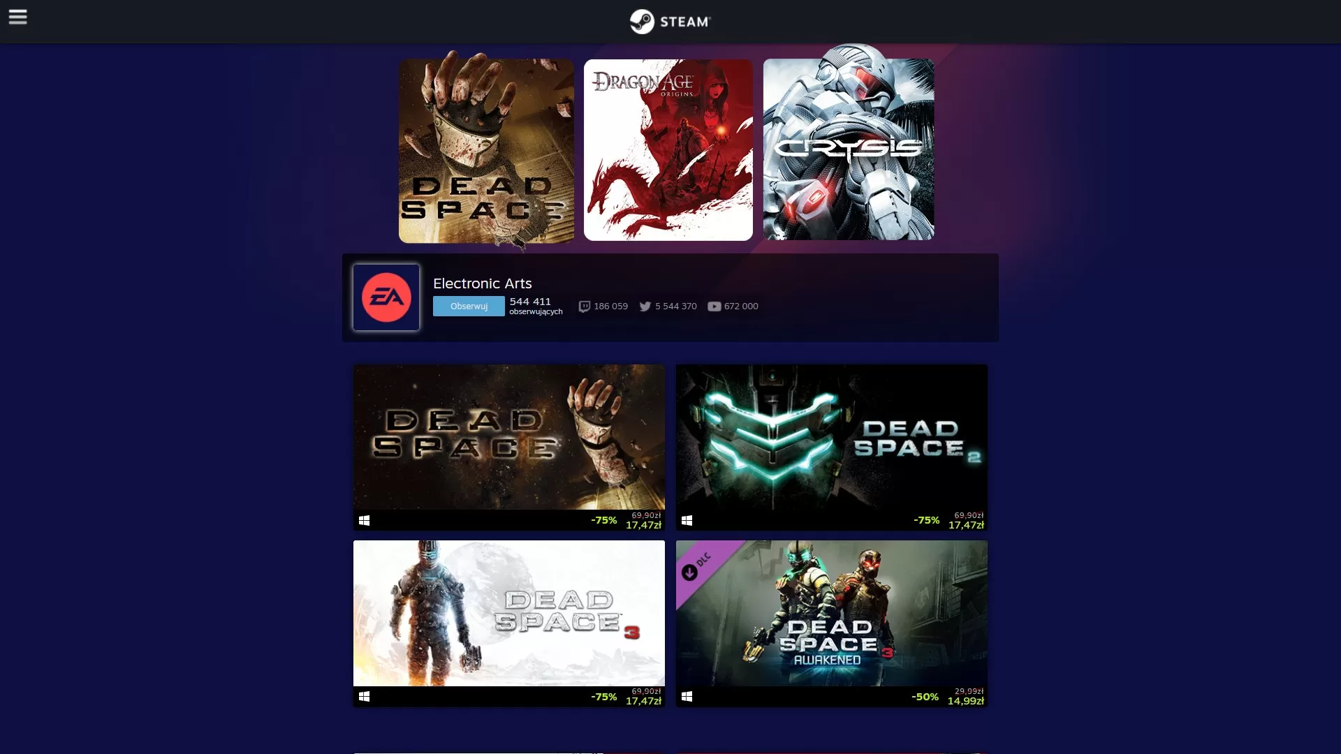 EA Sagas Sale 2021 - promocje na gry