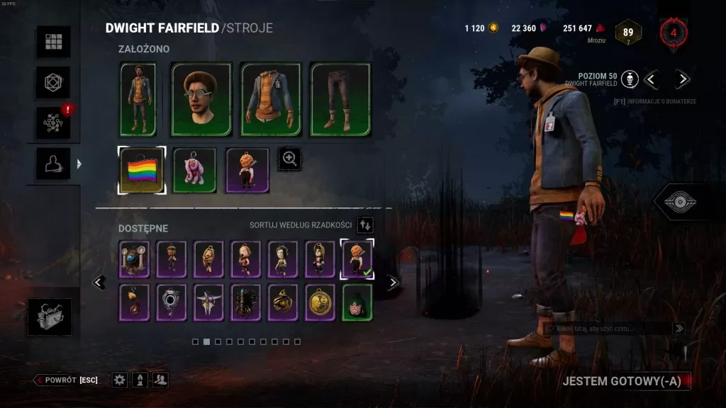 Tęczowa zawieszka w Dead by Daylight