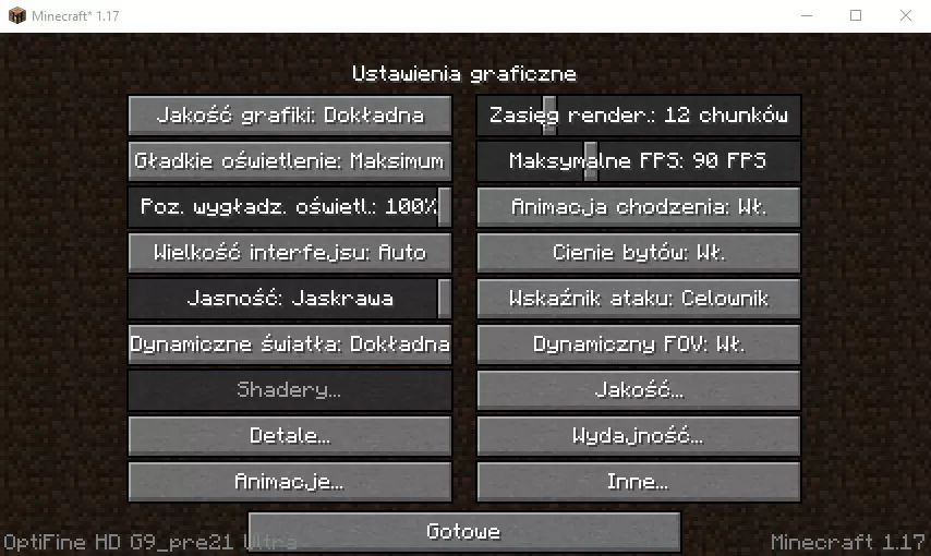 Minecraft optifine 1.17 download