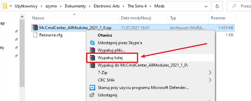 mod na ciąże w The Sims 4