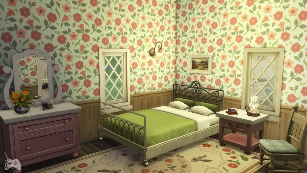 The Sims 4 Wiejska sielanka first look sypialnia