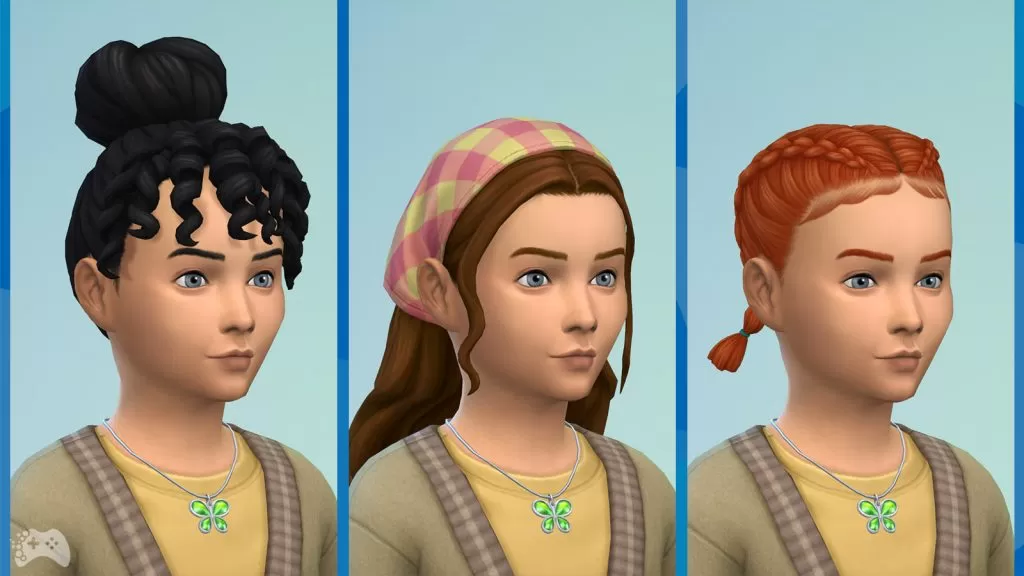 The Sims 4 Wiejska sielanka przegląd fryzury dziewczynka
