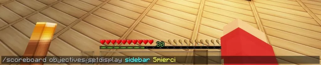 komenda na licznik śmierci minecraft