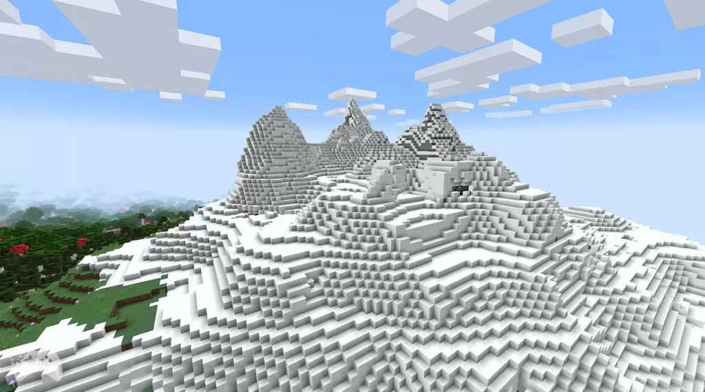 Ośnieżone szczyty Minecraft Snapshot 21W37A Minecraft Snapshot 21W37A ośnieżone szczyty