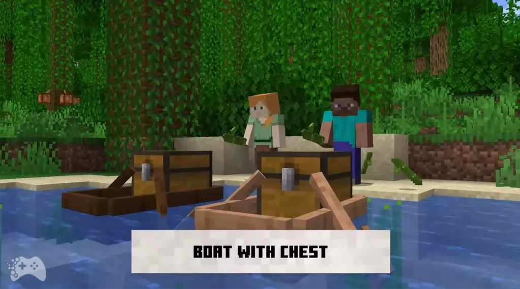 The Wild Update skrzynie w łódkach Skrzynie w łódkach Minecraft The Widl Update