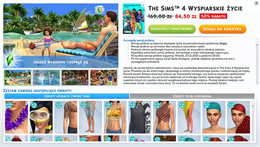 the sims 4 wyspiarskie życie download za darmo