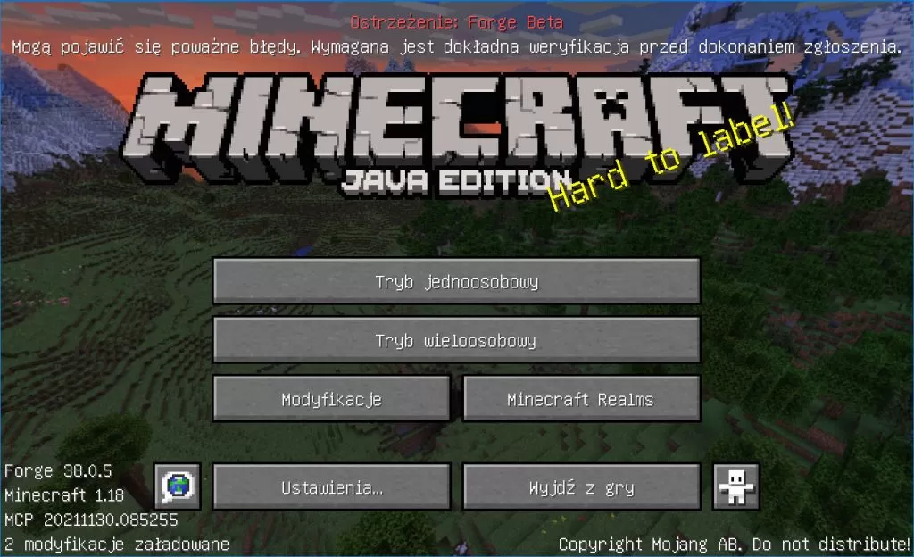 Minecraft 1.18 z Forge