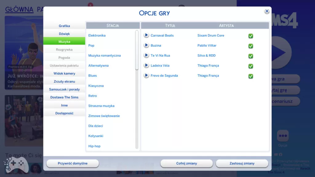 Nowa stacja radiowa Aktualizacja The Sims 4 styczeń 2022