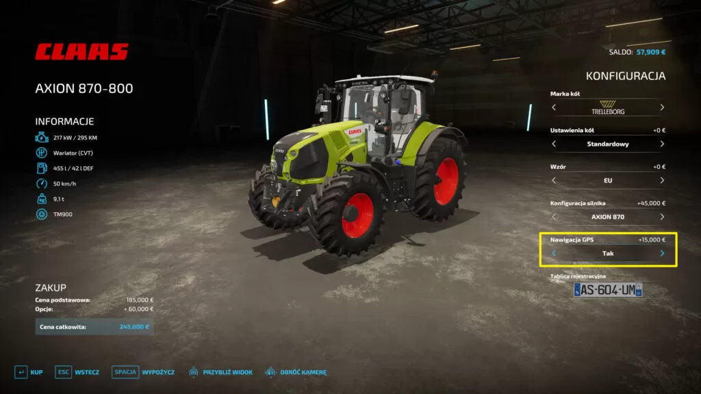 Farming Simulator 22 - włącznie GPS