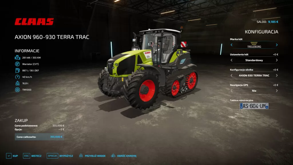 Mody do Farming Simulator 22:  Claas Axion 900