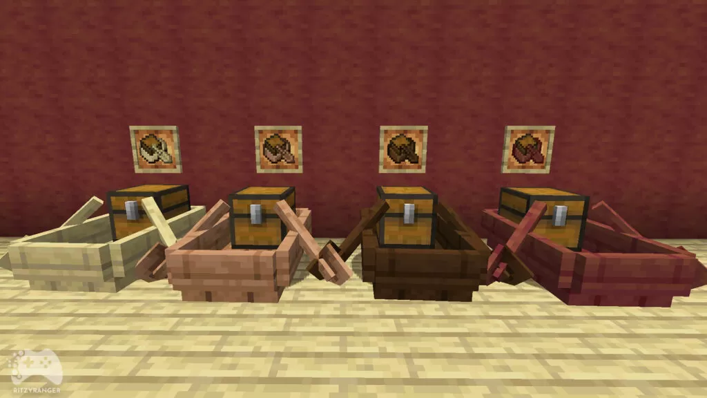 Łódka ze skrzynią - Minecraft 1.19 Snapshot 22W12A