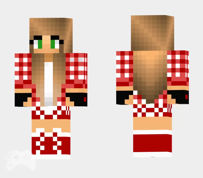 najpopularniejsze skiny Minecraft świąteczna dziewczyna