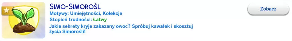 Simorośl w The Sims 4 wyzwanie