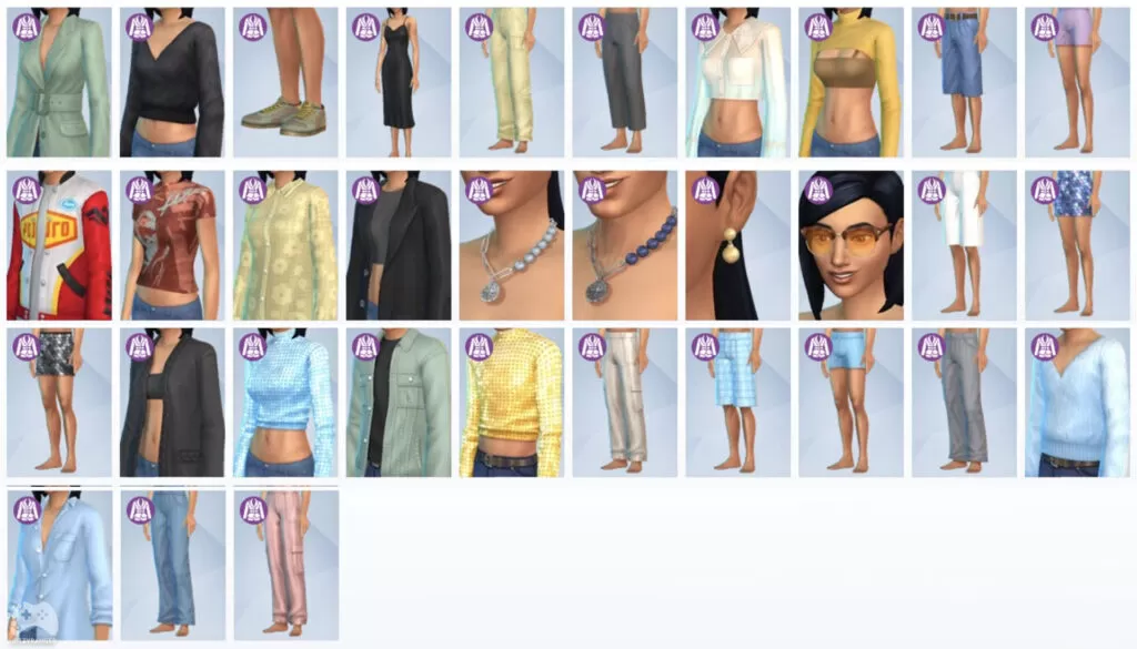 The Sims 4 Księżycowy szyk ubrania