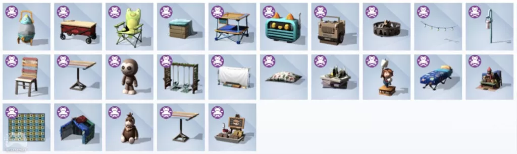 The Sims 4 Mali obozowicze obiekty