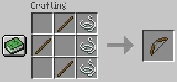 jak zrobić łuk Minecraft receptura