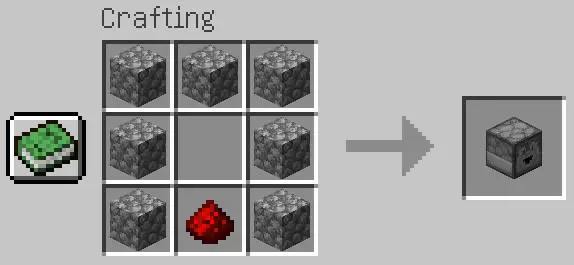 jak zrobić podajnik Minecraft receptura