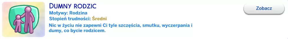 The Sims 4 scenariusz dumny rodzic