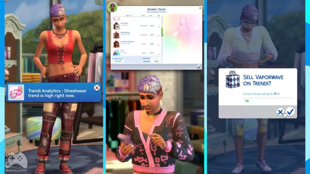 The Sims 4 Licealne lata kupowanie ubrań