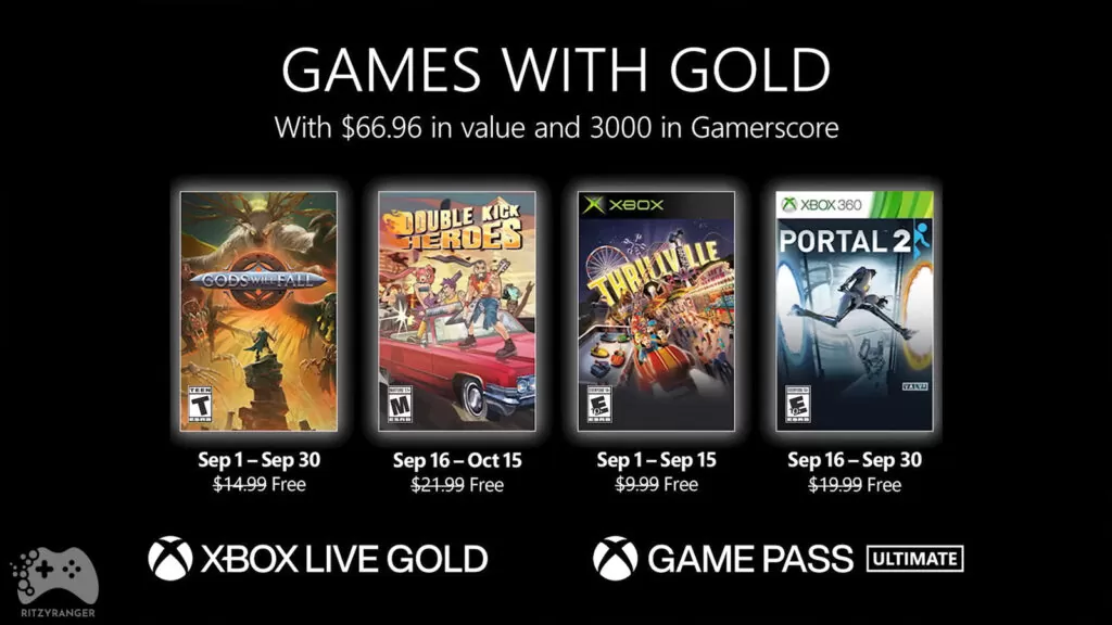 Lista gier Games with Gold wrzesień 2022