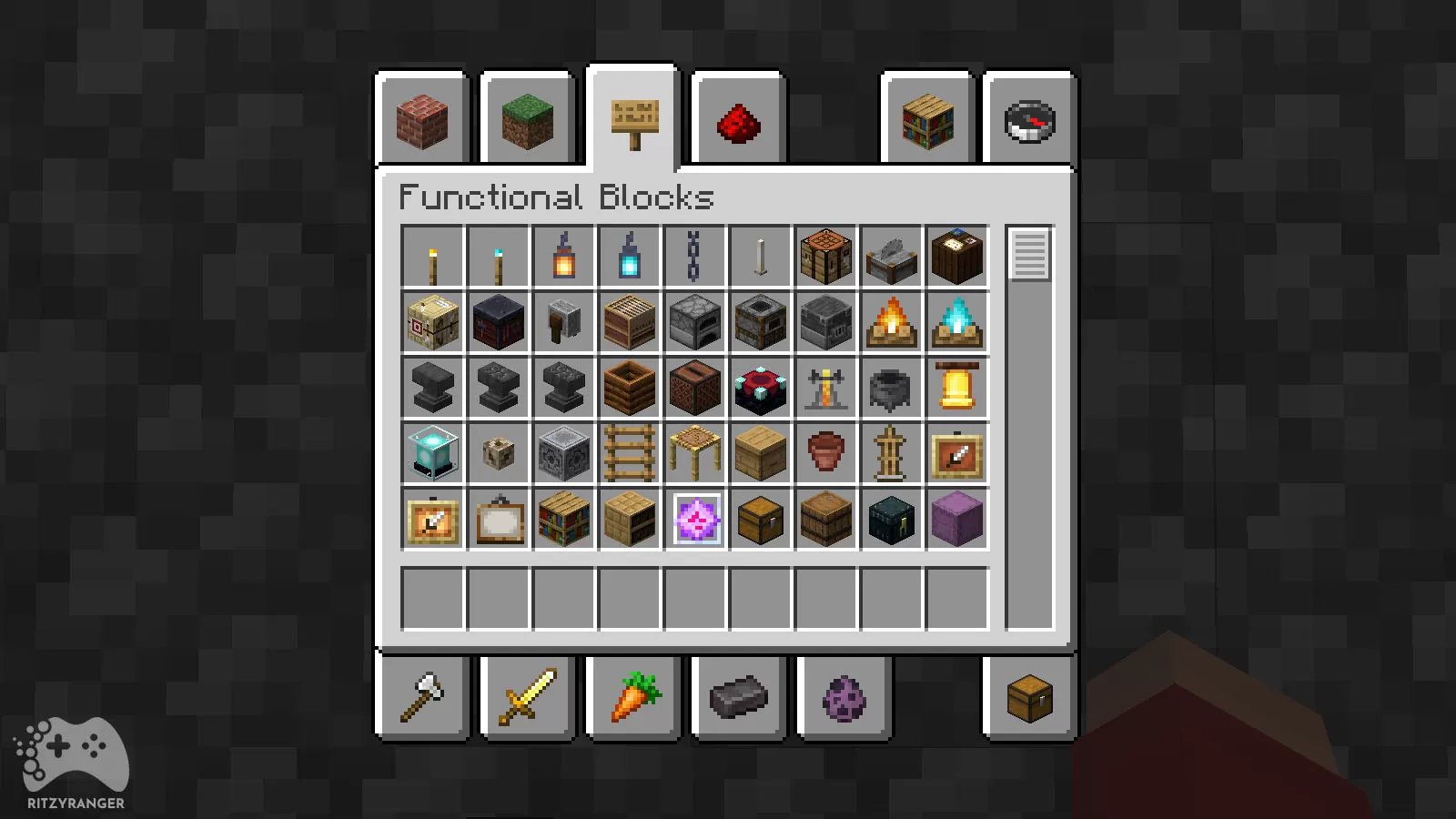 Bloki funkcjonalne Minecraft Snapshot 22w42a