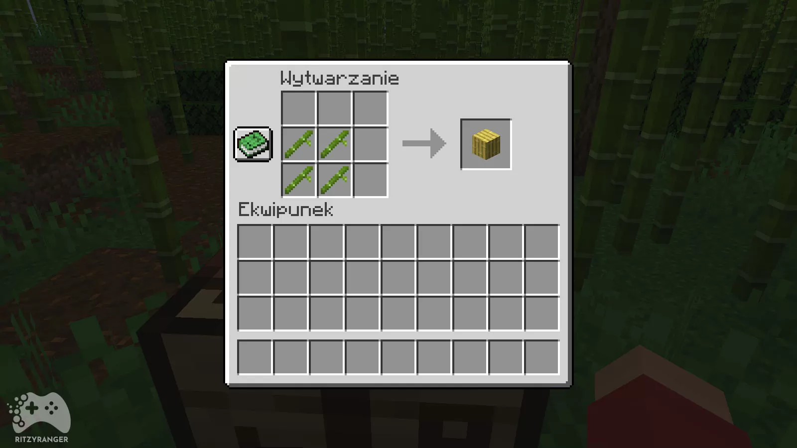 Crafting bambusowych desek Minecraft 1.20 Snapshot 22w42a