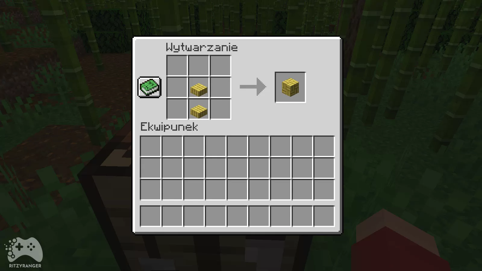 Crafting bambusowych desek mozaikowych Minecraft 1.20 Snapshot 22w42a