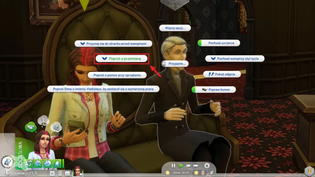 jak zostać wampirem w the sims 4 bez dodatków