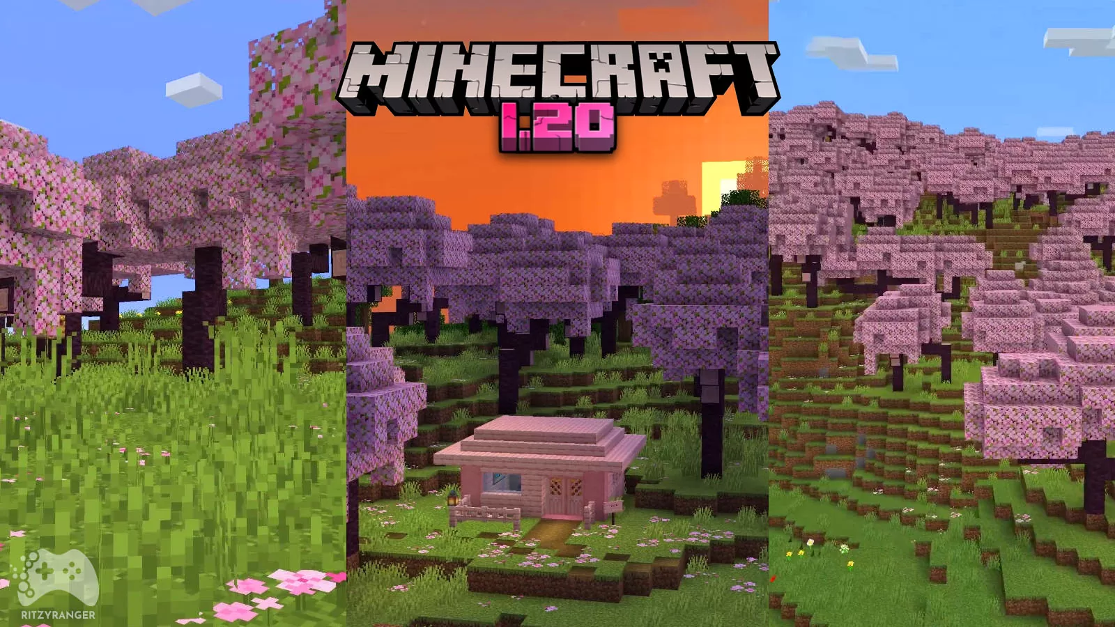 Biom kwitnącej wiśni w Minecraft 1.20 - nowe drzewa, kwiaty i drewno