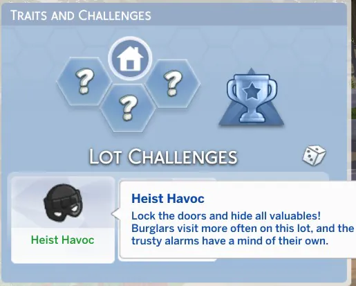 opis wyzwania parceli the sims 4 złodzieje aktualizacja