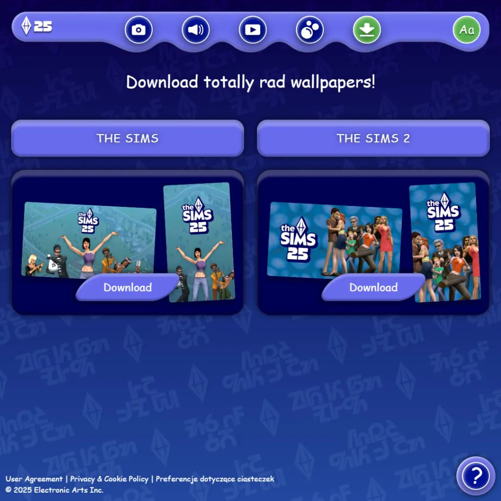 wallpaper oficjalna strona the sims 1 i the sims 2