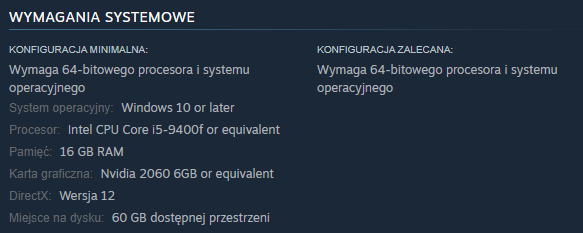 Atomfall - wymagania sprzętowe Steam