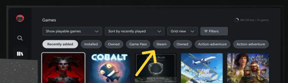 Integracja Xbox App ze Steam