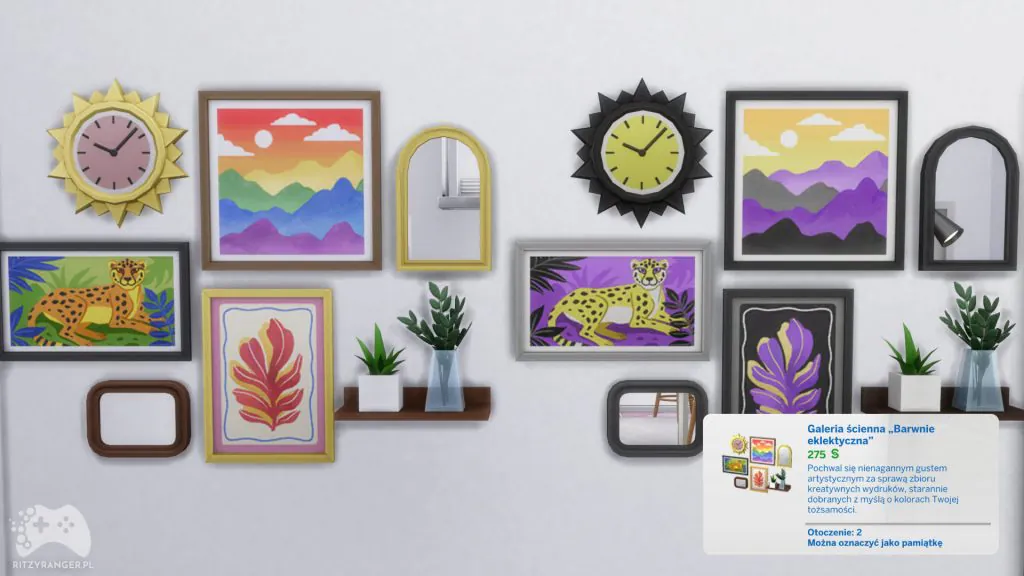 the sims 4 galeria ścienna barwnie eklektyczna