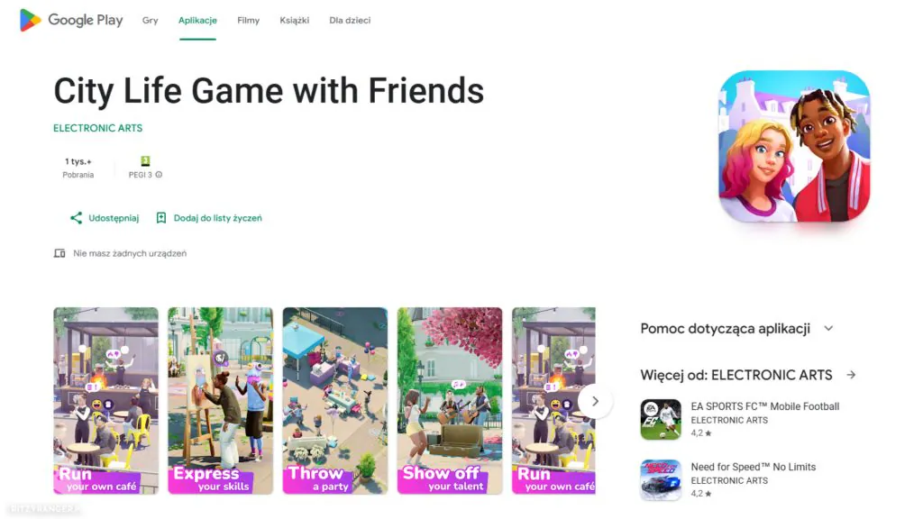 The Sims Project Rene w Google Play do pobrania