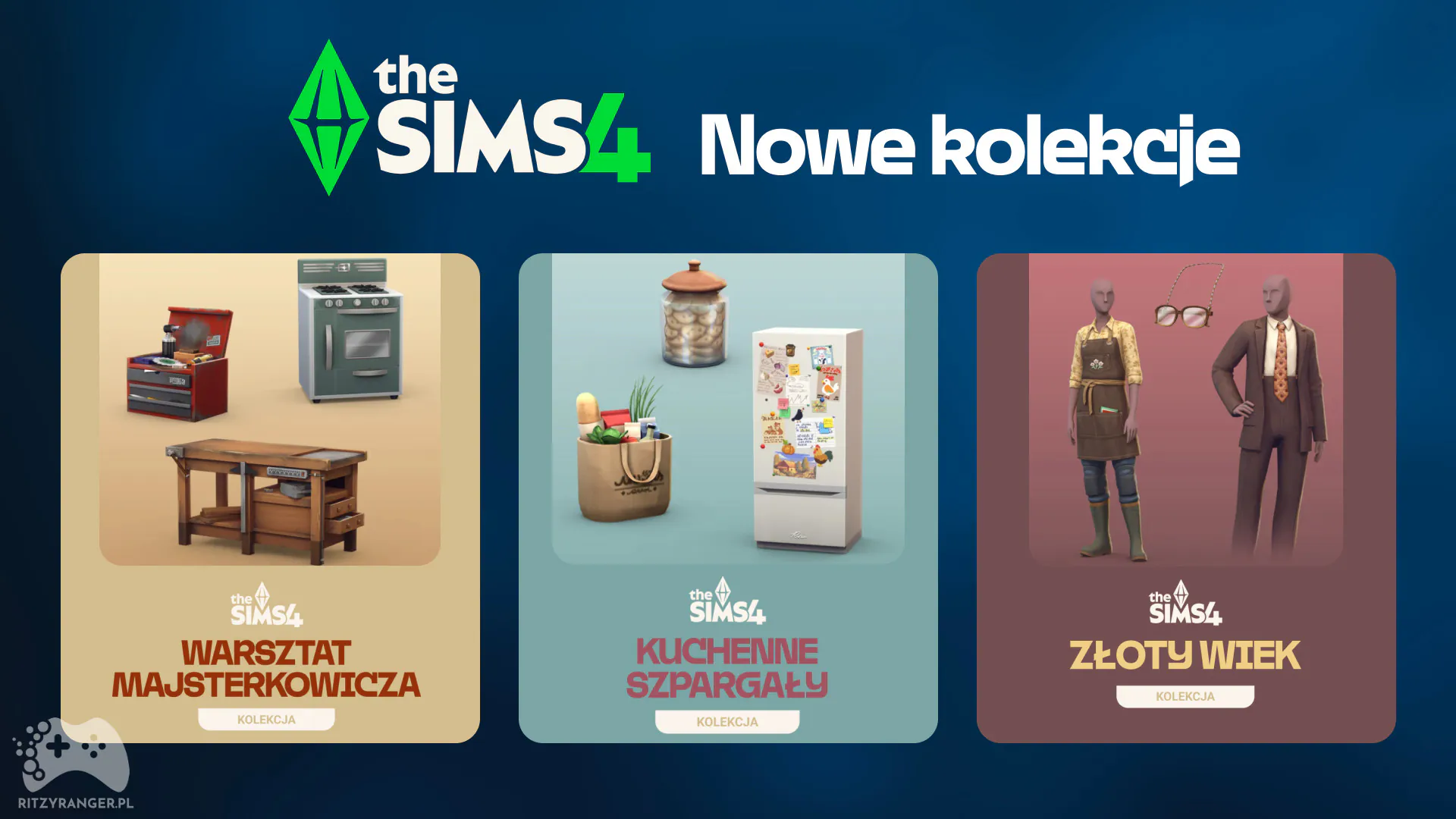 Trzy nowe kolekcje do The Sims 4 - Warsztat majsterkowicza, Kuchenne szpargały i Złoty wiek